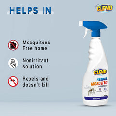 Cleno Herbal Mosquitoes Repellent Spray | Mosquitoes Room Spray | Completely Herbal | Mosquito Repellent Spray | Irritant-Free, Chemical-Free |Baby-Safe, Skin-Safe, Plant-Safe– 450 ml (Ready to Use)