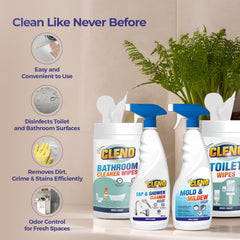 Cleno Bathroom Cleaner Wipes - Ideal for busy families cleaning needs