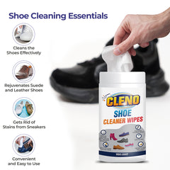 Cleno shoe cleaner wipes - easy portable shoe cleaning