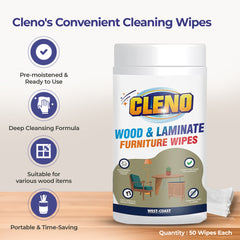 Cleno wood wipes - polishing office furniture