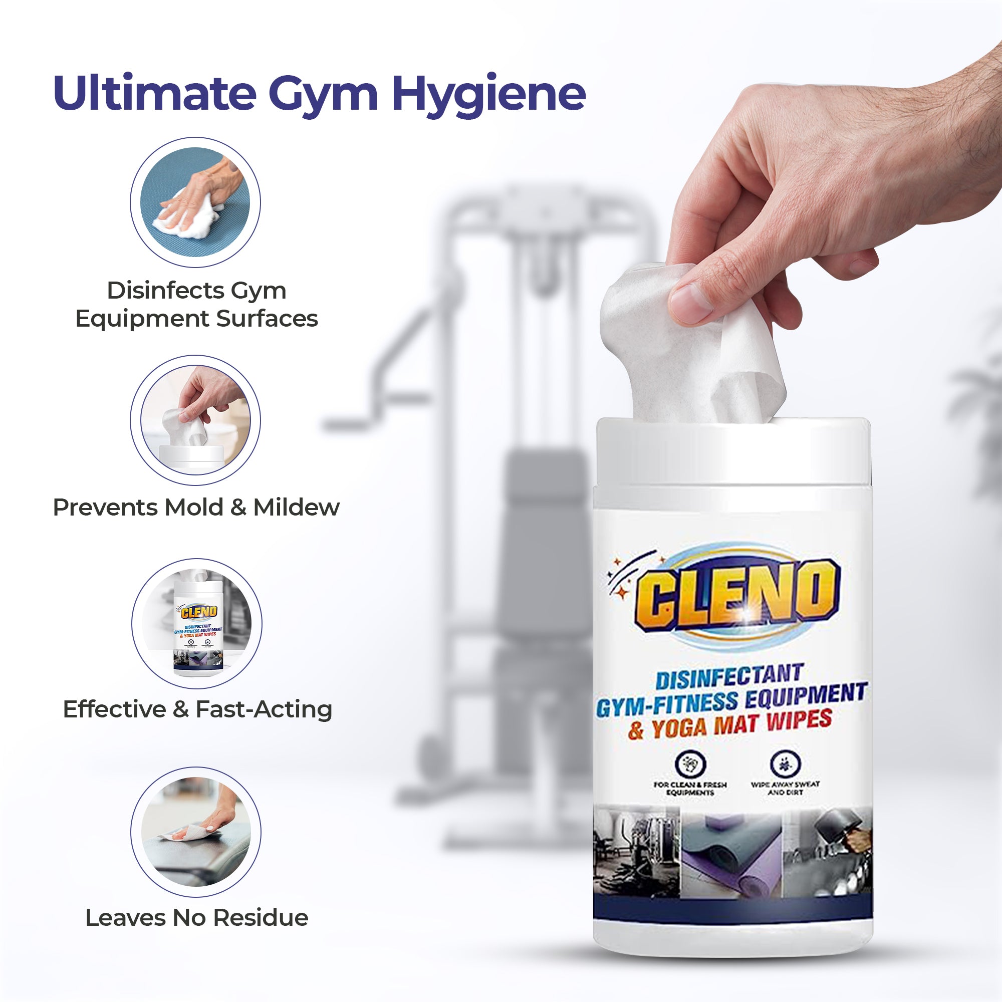 Cleno wipes - disposable and easy to use