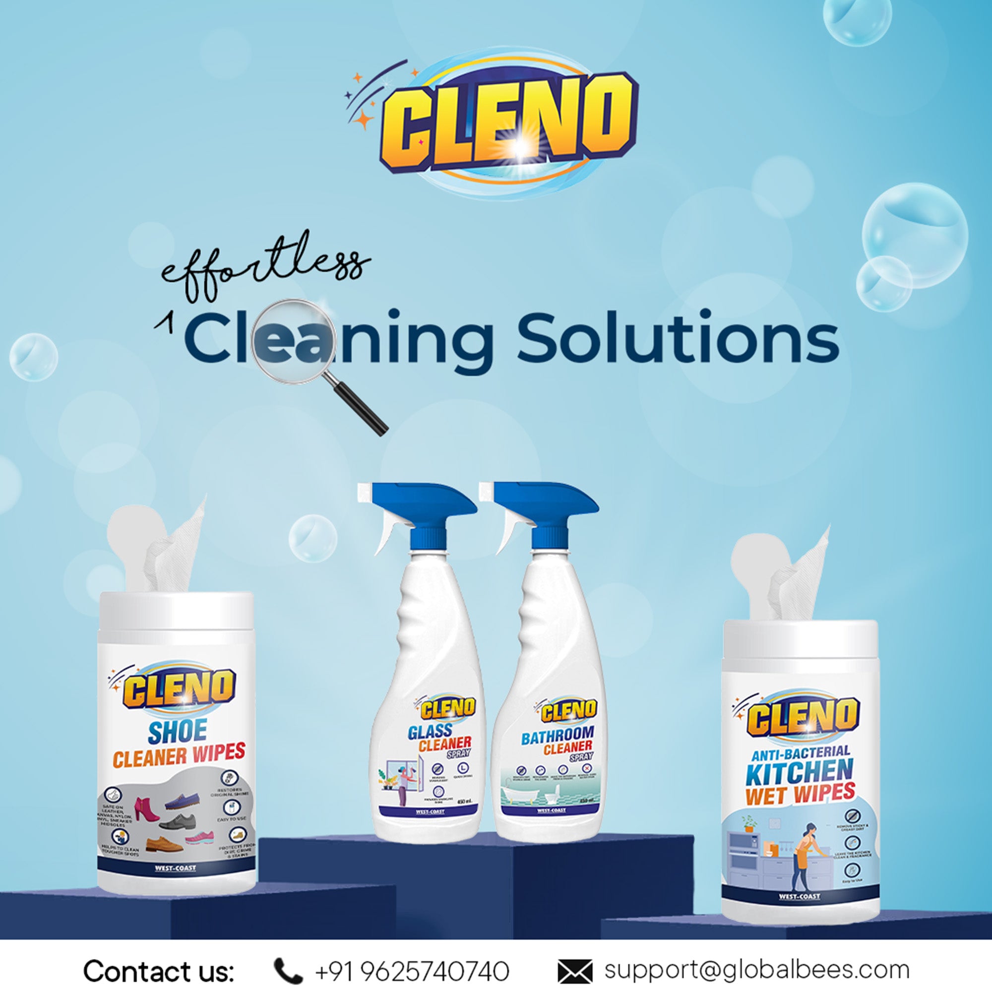 Cleno shoe cleaner wipes - cleaning sneakers on-the-go