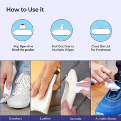 Cleno shoe cleaner wipes - maintaining white sneakers