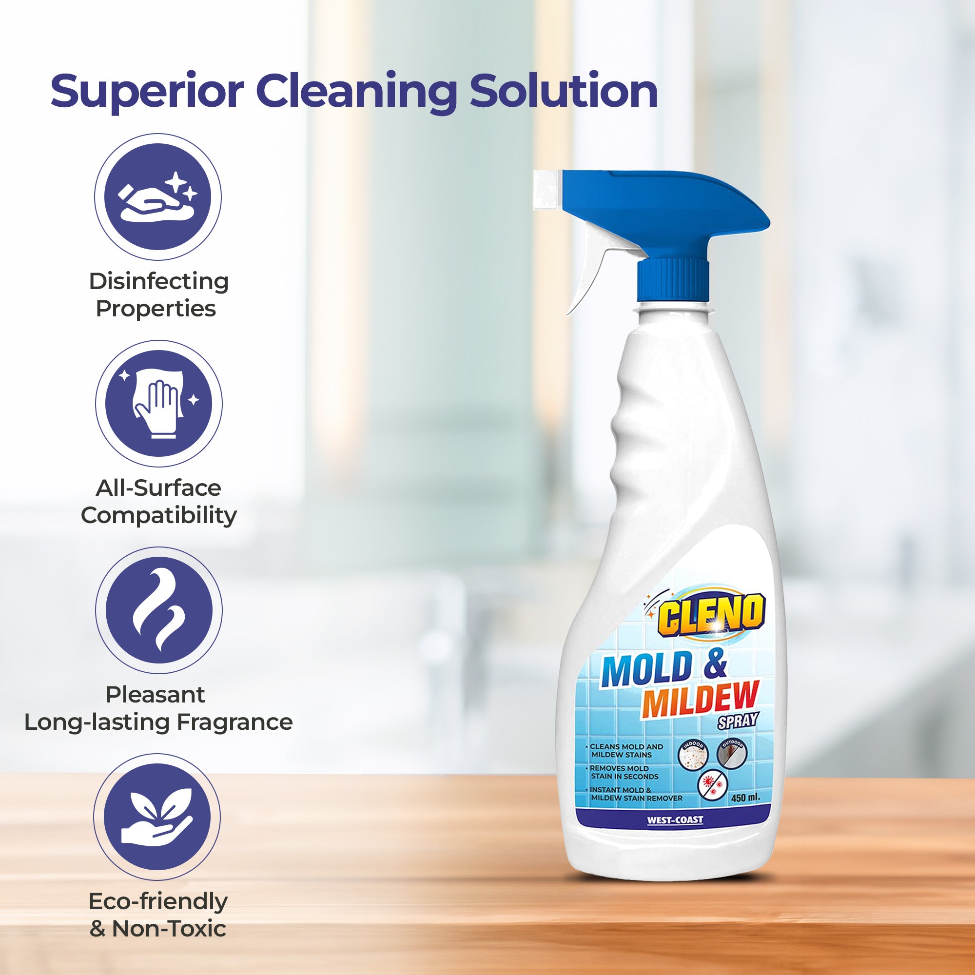 Cleno Mold Mildew Cleaner Spray - Tile cleaner