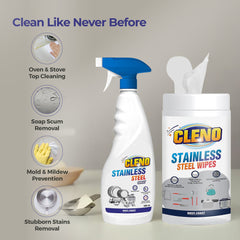 Cleno stainless steel cleaner spray - tough stain remover