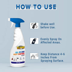 Cleno All in One Pest Control Spray | for Pest, Fungicide, Dust Mite, Bedbugs, Ants, Termites– 450 ml (Ready to Use)