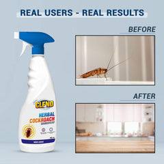 Cleno Herbal Cockroach Repellent Spray | Cockroach Room Spray | Completely Herbal | Cockroach Repellent Spray -450 ml (Pack of 2) (Ready to Use)