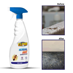 Cleno Herbal Ant Repellent Spray|Kills and Repels Ants, Roaches, Fleas and More - 450 ml (Ready to Use) White