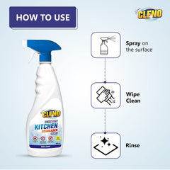 Cleno Heavy Duty Kitchen Degreaser Cleaner Spray Removes Oil Grease from Food Stains/Chimney Stove Grill/Kitchen Slab/Oven/Exhaust Fan - 450 ml (Pack of 100)