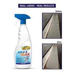 Cleno Mold & Mildew Cleaner Spray Cleans Stains, Bath Tubs, Wash Basin, Hard Surfaces, Walls, Bathroom Tiles, Silicone Sealant, Sinks & Plugholes - 450 ml (Ready to Use)