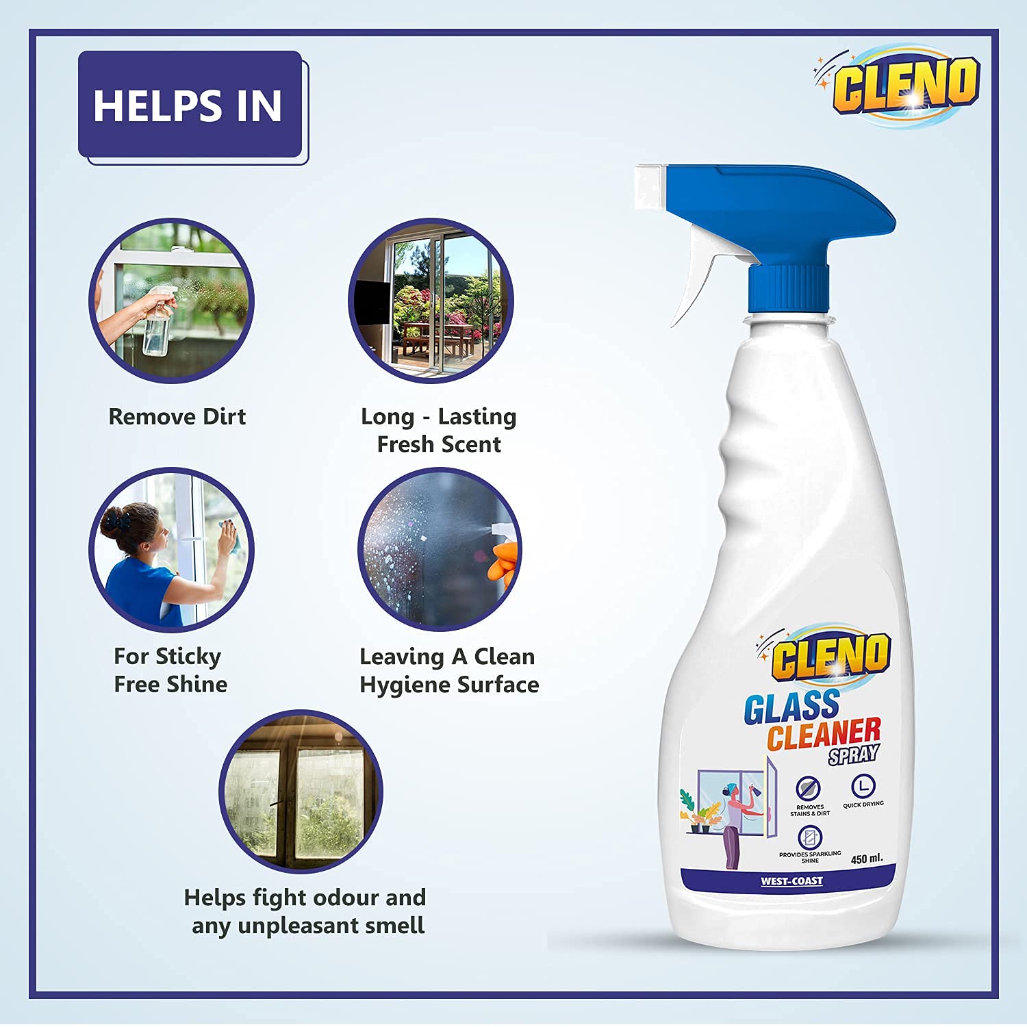 Cleeneco Water Marks/Stain Remover (Glass, Windshields, Mirrors, Faucets)  250ML